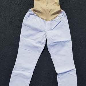 White maternity jeans